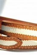 Perforated Overlay Leather Belt
